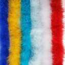 2 Yards 30g Fluffy Marabou Feather Boa for DIY Craft Sewing Trim Home Wedding Party Decoration-Pink