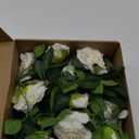 MACTING 2 Pack 13.2FT Flower Garland with 24 White Roses - Spring Gypsophila Eucalyptus Garlands Artificial Floral Greenery Vines for Arch Table Centerpieces Backdrop Party Home Wedding Decorations