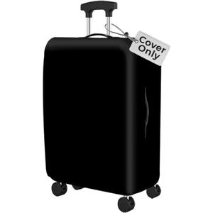 Stretchable Luggage Cover for Suitcase  Stretchable Travel Luggage Sleeve  Dustproof, Scratch-Resistant & Washable Elastic Suitcase Cover with Zipper - Medium (M (22-25 Inch), Classic Black)