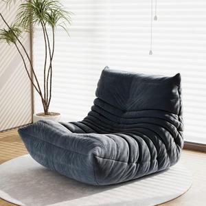 Bean Bag Chairs for Adults, Bean Bag Sofa - Adult Size with Soft Waterproof Fabric for Living Room, Apartments, Reading Corner, Gaming, and Movie Venue (Gray) (Grey)