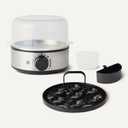Amazon Basics Electric Egg Cooker for Hard-Boiled Eggs with Auto Shutoff, Dishwasher-Safe Parts, 7-Egg Capacity, BPA Free, Black