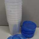 10 Pack Leakproof Freezer Containers for Food with Twist Top Lids - 32 Oz BPA Free Reusable Plastic Soup Containers with Screw On Lids - Ideal for Meal Prep, Leftovers & Pantry Organization