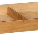 MUSEHOMEINC Solid Wood Under Bed Storage Drawer with 4-Wheels for Bedroom,Wooden Underbed Storage Organizer,Suggested for Twin and Full Size Platform Bed