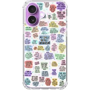 Bible Verses Phone Case Compatible with iPhone 17, Affirmation Quotes Aesthetic Phone Cover for iPhone 17