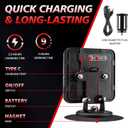 USB-C Wireless Trailer Lights Kit with Reverse, IP67 Waterproof Magnetic LED Tow Light for Towing, Tail, Brake, Turn Signal for Car, Boat, Camper, RV (B-Type)