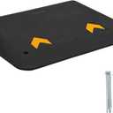 Rubber Threshold Ramp Doorway, 4" Rise Wheelchair Ramp, Non-Silp Surface, 33000 LBS Capacity, Portable Ramp for Wheelchairs Home Doorways Driveway Curb