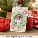 3 x 2026 Personalized Gift on Mothers Day - Custom Magnets Refrigerator, Customized Mother's Day Birthday Gifts for Mom, Nana, Thank You for Helping Me Grow, Wooden Magnet Picture Frames for Fridge