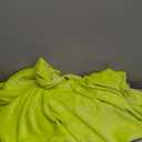 uxcell Flannel Fleece Blanket Queen Size - Soft Lightweight Plush Microfiber Bed Blanket for Sofa or Couch, Machine Washable Blankets Fleeces, Chartreuse 78x90 Inch (Yellow Green)