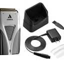 Andis TS-2 17255 Pro Foil Lithium Titanium Foil Shaver, Cord/Cordless, Smooth Shaving Cordless Shaver with Charger, Black