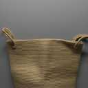 Jute Rope Laundry Hamper Basket by YOUDENOVA, 58L Tall Laundry Basket, Baby Nursery Hamper for Blanket Storage for Bedroom-Large-Jute