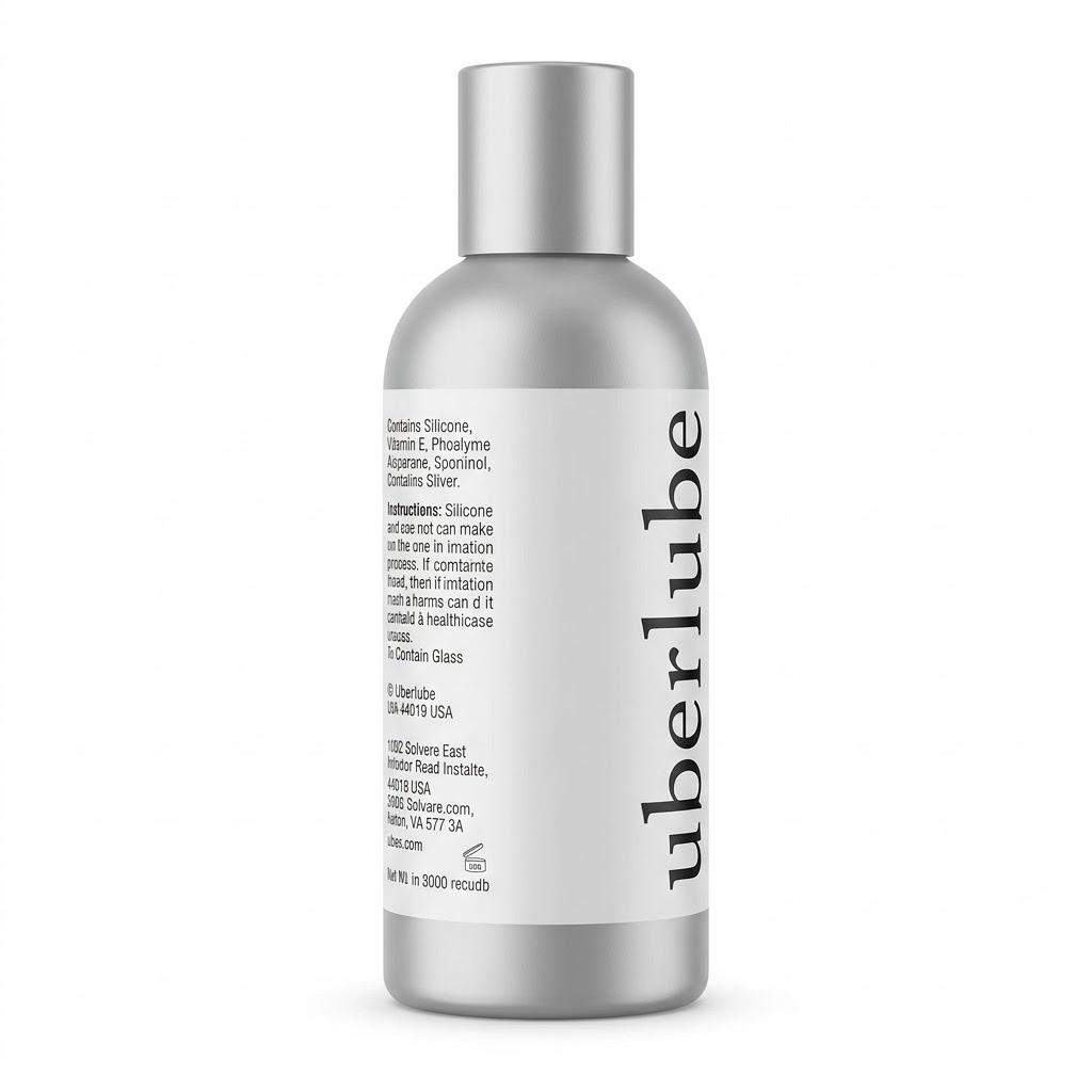 Uberlube Luxury Silicone Lubricant (100ml / 3.38 fl oz), Skin-Friendly Formula: Infused with Vitamin E; free of parabens, preservatives, and artificial fragrances.
