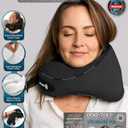 SNUGL Travel Pillow Neck Pillow Airplane, Travel Pillows for Airplanes, Neck Pillows Memory Foam Road Trip Essentials for Adults Traveling Essentials - Gifts for Travelers Men & Women