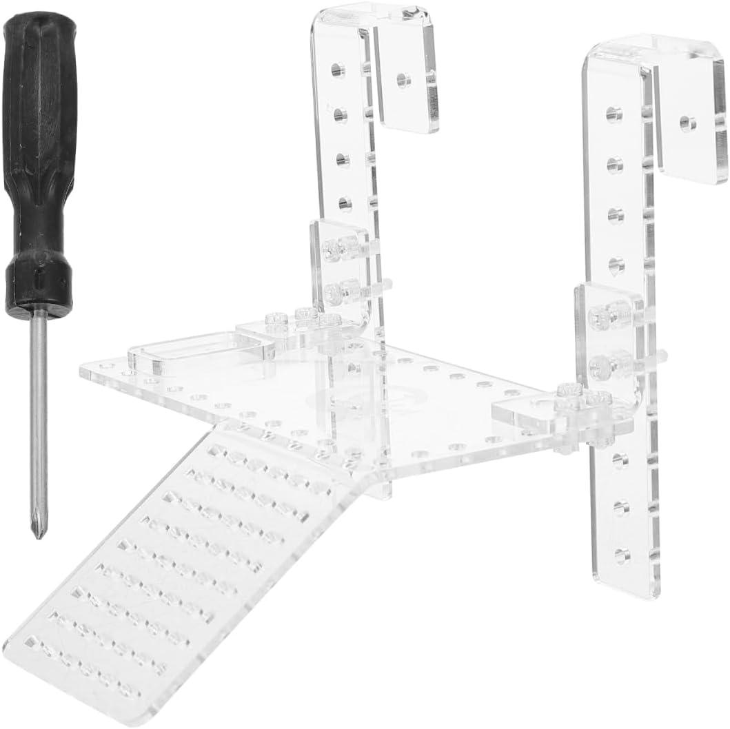 TEHAUX Hanging Acrylic Floating Turtle Basking Platform with Ramp for Aquarium Small Aquatic Turtle Tank Climbing and Resting Terrace