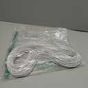 100Feet Long Telephone Extension Cord Phone Cable Line Wire, with Standard RJ11 Plug and 1 in-Line Couplers and 35Cable Clip Holders-White