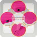 ATOOZ for DOOGEE Tab A9 Case 10.1 Inch 2025,Soft Silicone Kids Case for DOOGEE Tab A9 Pro 10.1 Tablet with PC Stand (Rose Red)