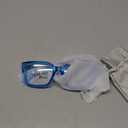 MARE AZZURO Oversized Reading Glasses Women Retro Square Readers 100 125 150 175 200 225 250 275 300 350 (Clear-blue, 1.75)