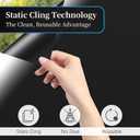 Finnez Blackout Window Privacy Film 100% Light Blocking UV Protection, Removable Static Cling Non-Adhesive Frosted Window Tint for Home Nursery Office Rental Elderly Pet Family