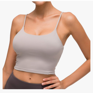 Lemedy Women Padded Sports Bra Fitness Workout Running Shirts Yoga Tank Top, M