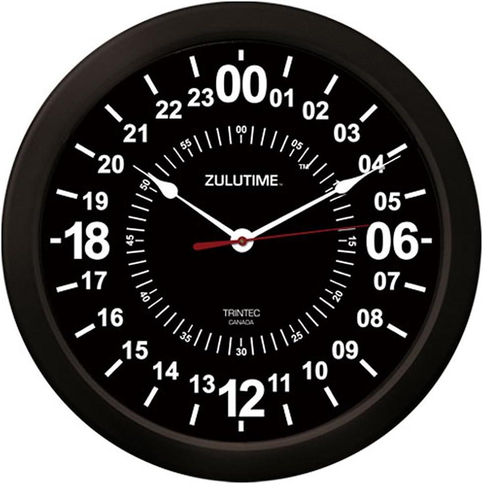 Trintec 24 Hour Military Time SWL Zulu Time Black Wall Clock 10" Dial Trintec 24 Hour Military Time SWL Zulu Time Black Wall Clock 10" Dial