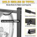 Freestanding Bike Rack with Wheels, Vertical Bike Storage Stand | Garage Bicycle Organizer Holds Up to 5 Bikes, Heavy-Duty Steel Bike Rack