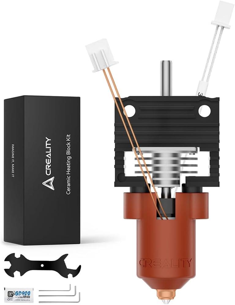 Creality Official K1/K1 Max/K1C Ceramic Heating Block Kit, Support 300C High Temperature and 600mm/s Fast Speed Printing, Compatible with Creality K1, K1 MAX, K1C 3D Printer