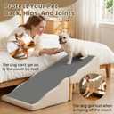 Dog Stairs for Small Dogs 16" H, Foldable 2-in-1 Ottoman Dog Ramp for Couch