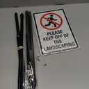 Please Keep Off Of The Landscaping Sign with Stakes 2 Pack Rust Free Aluminum Signage 12  8 Inches Keep Off Landscaping Signs for Yard Lawn Garden Outdoor