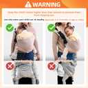 Baby Sling Carrier for Toddler, Houndstooth Baby Carrier Sling, Premium Cotton Linen Adjustable in Both Front and Back Shoulder Strap, Portable and Lightweight Toddler Carrier
