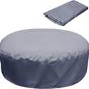 Adnee 8527.5 Inch Round Hot Tub Full Cover Cap Protector - Full Coverage Hot Tub Covers Replacement - Waterproof Portable Overall Spa Safety Protector for Outdoor Hot Tubs
