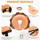 KOOLTAIL Inflatable Dog Cone Collar, Soft Donut E Collar for Dogs After Surgery to Stop Licking Enhanced Alternative, Blow Up Pet Neck Pillow Recovery Adjustable Cone for Dog Cat, Upgrade Size, Lion M