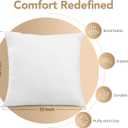 Utopia Bedding Outdoor Pillow Inserts 22 x 22 Inches (Pack of 2, White), Water Resistant Garden Throw Pillows for Patio and Porch Furniture