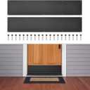 2 Pcs Door Kick Plates - 6 x 34 Inches Kick Plates for Exterior Interior Doors Protection Decor, 1.5mm (1/16 Inch) Thickness Rectangular Aluminum Door Push Plate (Black)