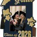 2026 Graduation Picture Frame with Tassel, Class 2026 Graduation Wooden Tabletop Frame for 4x6 Photo, Perfect Graduations Gifts for High School & College Graduates