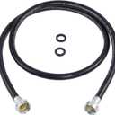 Eastman Washing Machine Drain Hose, 3/4 Inch FHT Connection, 5 Foot Black Rubber, 60323N