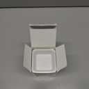 Sherr 125 Pack 100ml Weigh Boats Medium Large Bulk Anti Static White Pans Plastic Square Easy Pour Boats Weighing Trays for Capsule Filling, Lab Dish, Powder, Liquid, Food, Sample Container