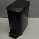 Cesun Small Bathroom Trash Can with Lid Soft Close, Step Pedal, 6 Liter / 1.6 Gallon Stainless Steel Garbage Can with Removable Inner Bucket, Anti-Fingerprint Finish (Matt Black)