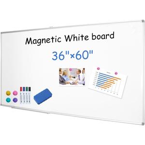 XIWODE Large Magnetic Dry Erase BoardWhiteboard for Wall, 36 x 60 inches, Whiteboard Marker Board Writing BoardSilver Aluminum Frame, Durable,Whiteboard for Home School & Office