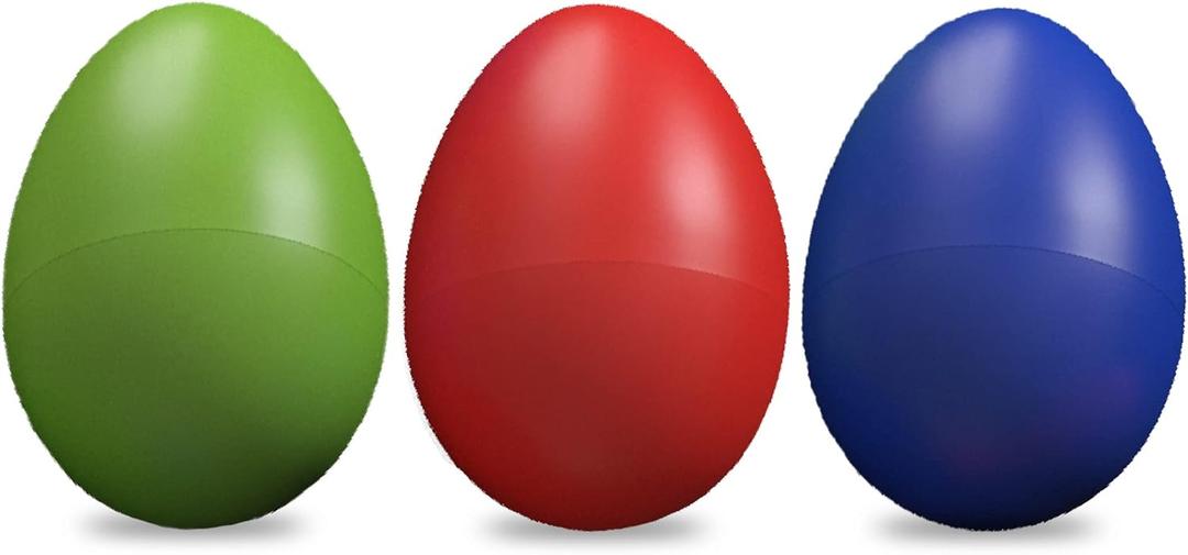 Egg Shaker Set - Non Toxic Baby Musical Instruments and Toddler Percussion - Music Shaker Eggs for Infants, Kids and Adults - Hand Shaker Rhythm Instrument for Classroom or Preschool (3-Pack)