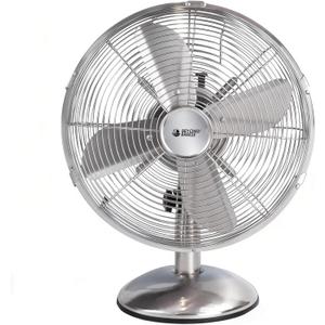 BEYOND BREEZE 12 Inch Retro Oscillating Table Fan, All Metal Desk Fan with 3Speed and 80° Wide Oscillation, Perfect for Home and Office