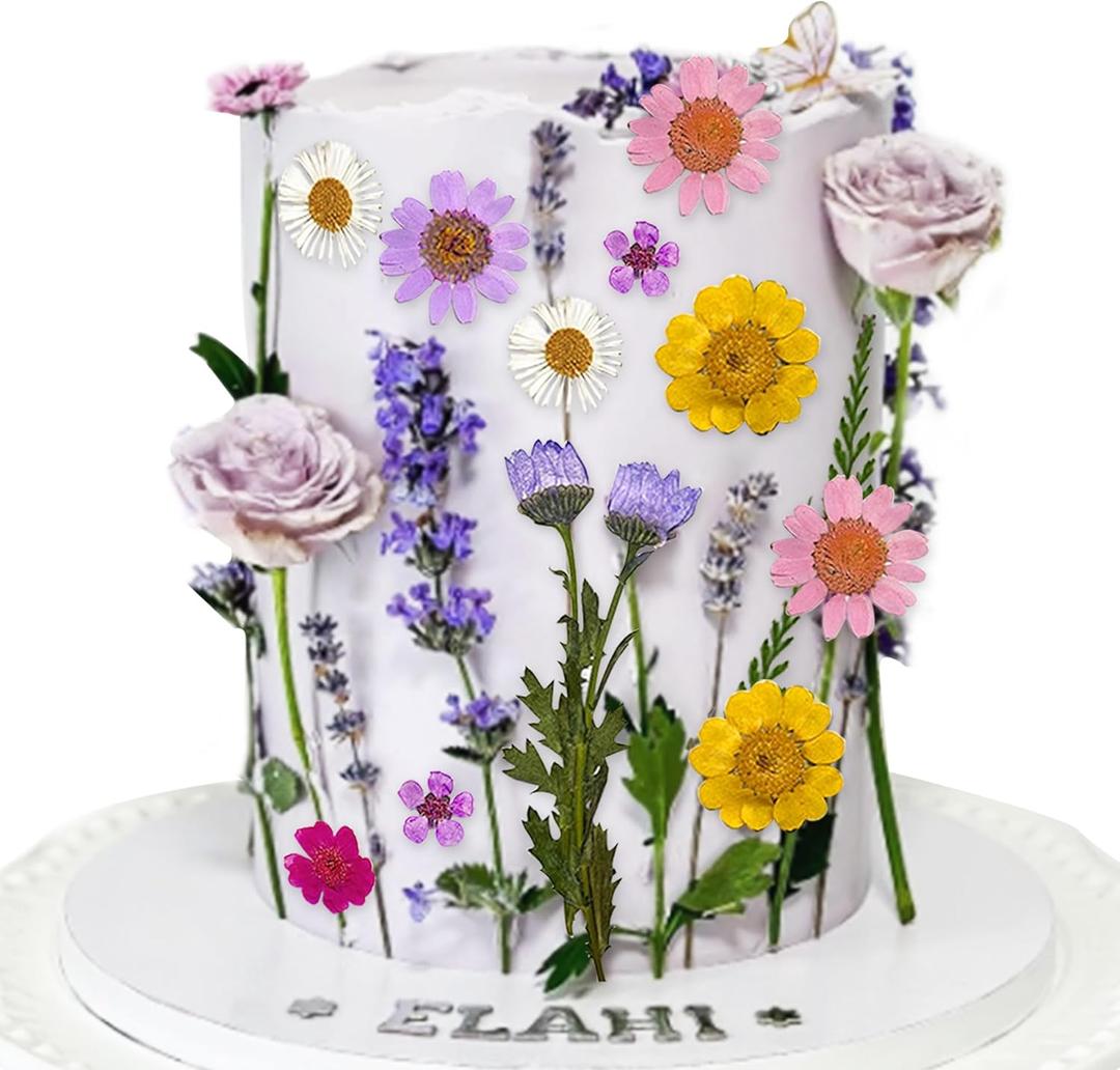 JeVenis Wildflower Cake Toppers Wildflower Decor Baby In Bloom Baby Shower Cake Toppers for Women Birthday Bridal Shower Wedding Party Decoration (Purple)