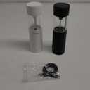 FORLIM Electric Salt and Pepper Grinder Set, USB Rechargeable, Automatic Salt Pepper Mill Grinder with Dust Cover, One-Button Control, Adjustable Coarseness, Warm LED Light (2 Packs, Black&White)