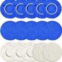 15 PCS Car Polisher Pad Bonnet 7 to 8 Inch, Car Polishing Bonnet Buffing Pads, Lamb Fleece Buffing Pad Cover, 10*Microfiber 5*Woollen