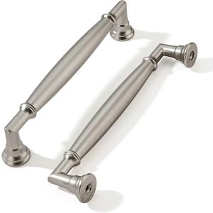 khtumeware 10 Pack 5 Inch(128mm) Brushed Satin Nickel Cabinet Pulls Heavy Duty Solid Cabinet Handles Kitchen Cabinet Hardware for Cupboard Drawer Handles