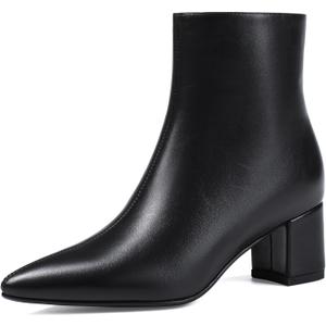 Women's Ankle Boots Pointed Toe Chunky Block Heel Short Boots for Women Low Heeled Booties, Size 9.5