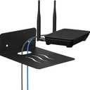 Steel Floating Shelves for Wall, Small Wall Shelf, Suitable for Bedroom, Living Room, Bathroom, Kitchen, Office (Black, 4.72x6.1 in)