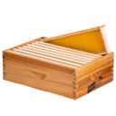 8-Frame Beehive Box Langstroth Medium Super Bee Box for Sale Wax Coated Bee Hives Includes Wooden Frames & Waxed Foundations (Unassembled)