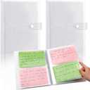 Eaasty 2 Pcs 4x6 Index Card Holder Index Card Binder Notecard Organizer Booklet Folder for Recipe, Flashcard, 80 Sheets 160 High Capacity