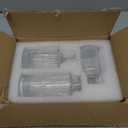 Glass Bud Vase Set of 3, Small Ribbed Flower Vases for Centerpieces, Clear Vintage Glass Bud Vases for Table Decorations, Home Decor, Wedding, Party, Anniversary