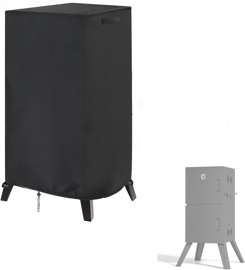Smoker Cover Fit for Kingchii Vertical Charcoal Smoker BBQ Grill, Waterproof Portable Smoker Cover Vertical Smoker Covers-15 D x 16" W x 39" H