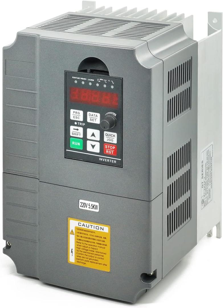 VFD Vector Single to 3-Phase Converter, for Motor Speed Control,220-230V Input/Output(5.5KW-7.5HP Model)